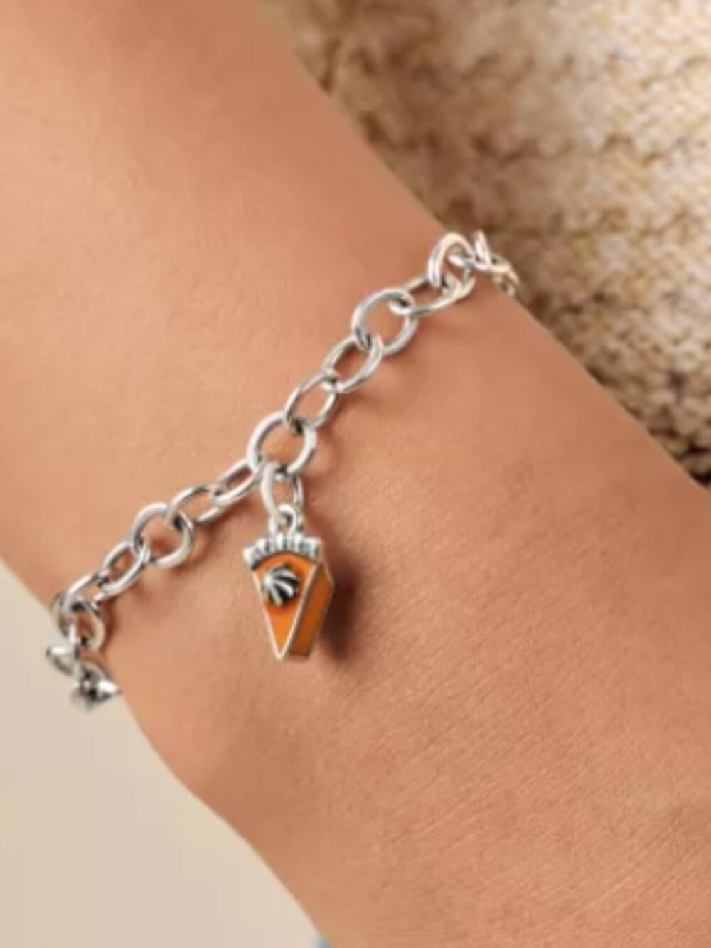 James Avery Enamel Pumpkin Pie Charm